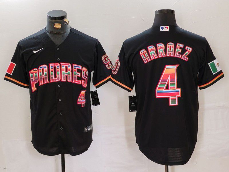 Men San Diego Padres #4 Arraez Black Fashion Nike Game MLB Jersey style 1->san diego padres->MLB Jersey
